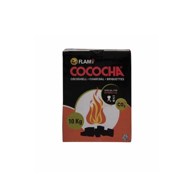 Flamy Coconut Briquettes 10 kg By Cococha (Cubes)