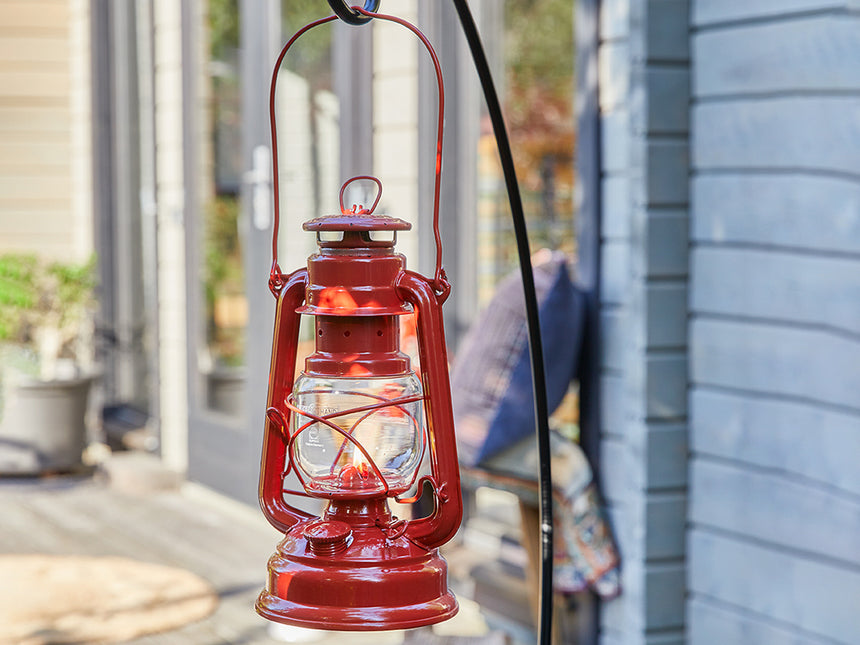 Original Feuerhand Storm Lantern Stone Red