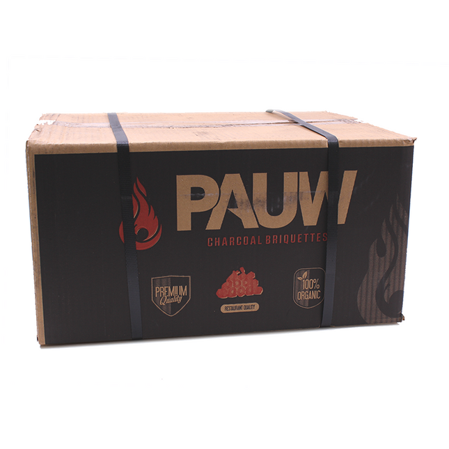 Pauw Premium Holzkohlebriketts, Röhren, 10 kg