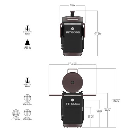 Pit Boss Champion Barrel Charcoal Smoker