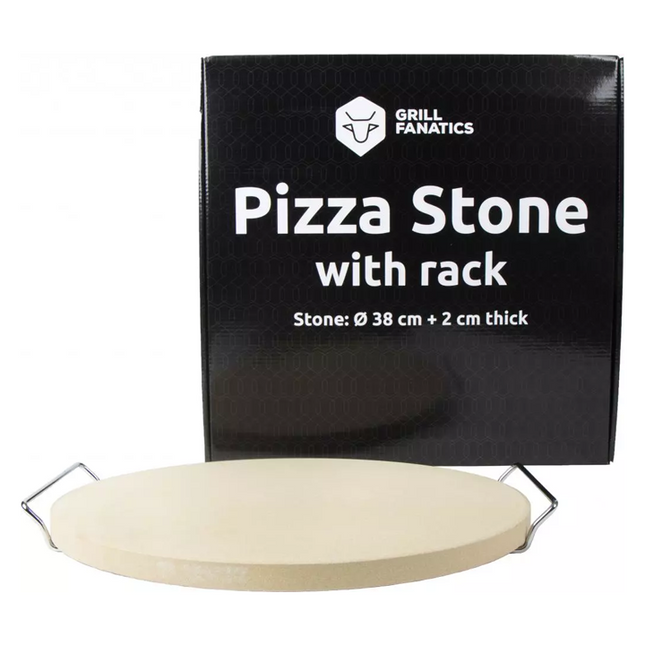 Grill Fanatics Pizza Stone with Rack