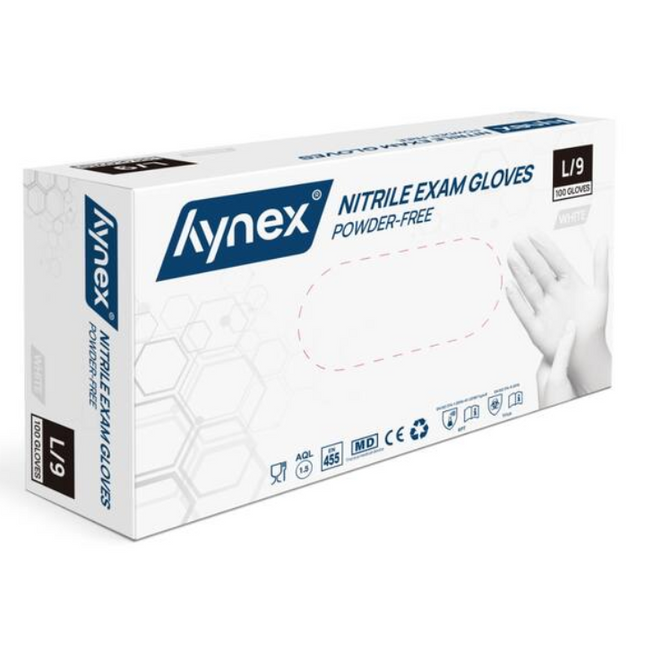 Hynex Nitrile Gloves Xtra Strong White 100 pieces Large