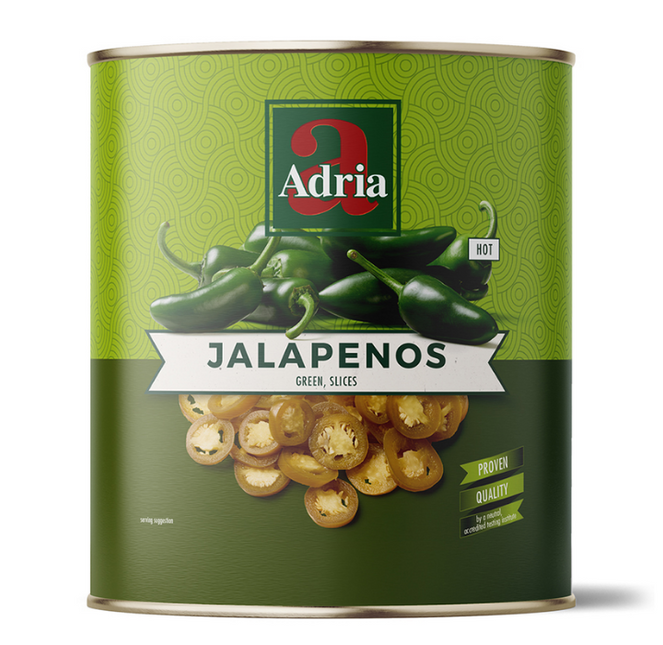 Adria geschnittene Jalapeños