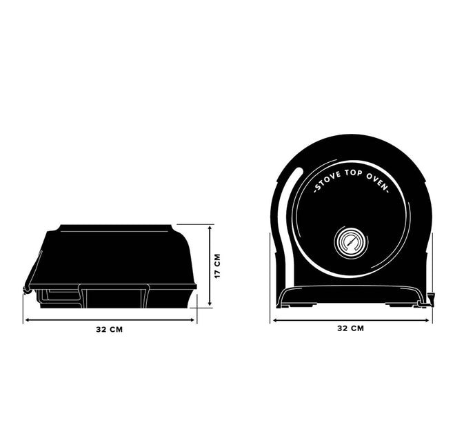 Fernus Stovetop Pizzaoven Pure Polished Aluminium