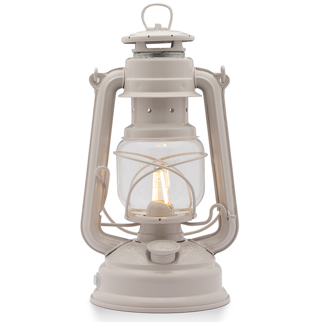 Original Feuerhand Storm Lantern Beige LED