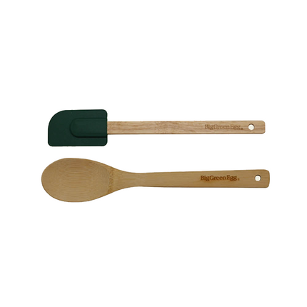 Big Green Egg Spatula Mat with Wooden Spoon &amp; Pan Slicer