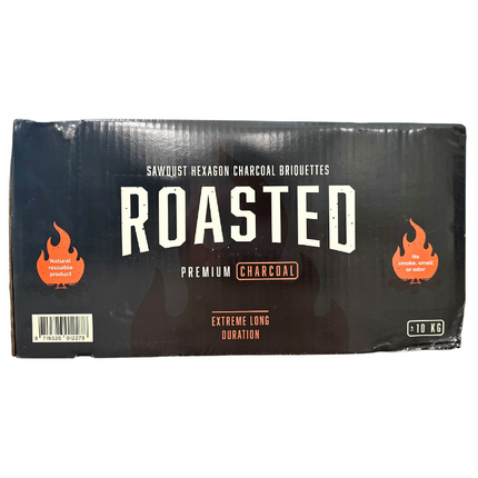 Roasted Sawdust Hexagon Charcoal Briketten Tubes 10 kg