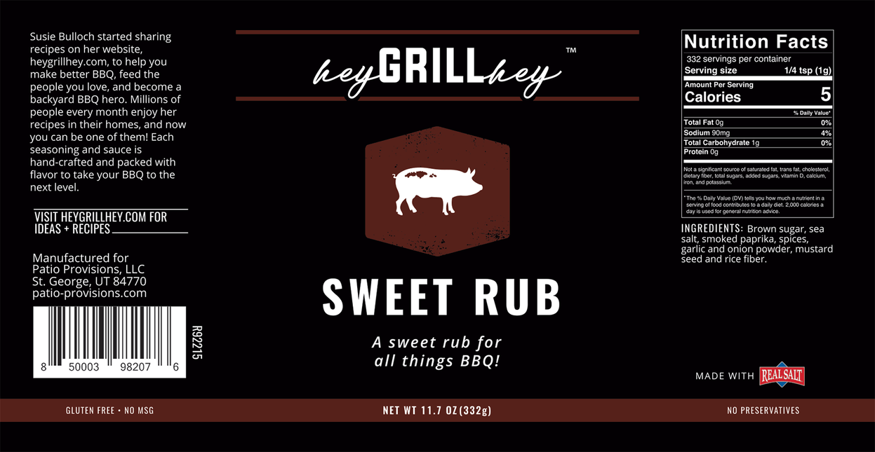 Hey Grill Hey Sweet Rub 11.7 oz