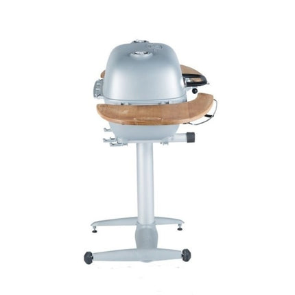 PK360 Grill &amp; Smoker Silver With Teak Side Tables