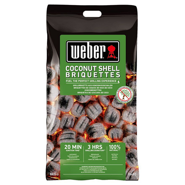 Weber Coconut Briquettes Pillow Shape 8 kg