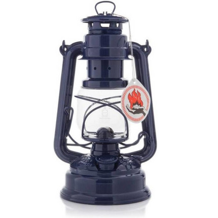 Original Feuerhand Storm Lantern Cobalt Blue