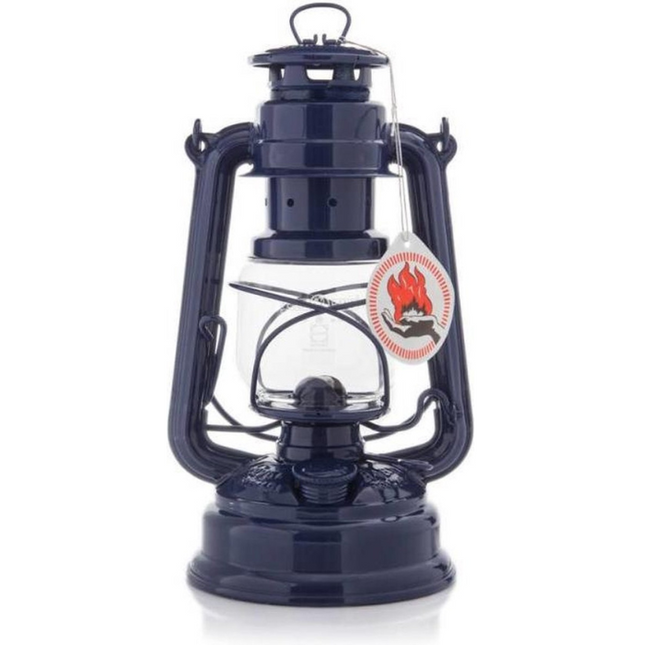 Original Feuerhand Storm Lantern Cobalt Blue