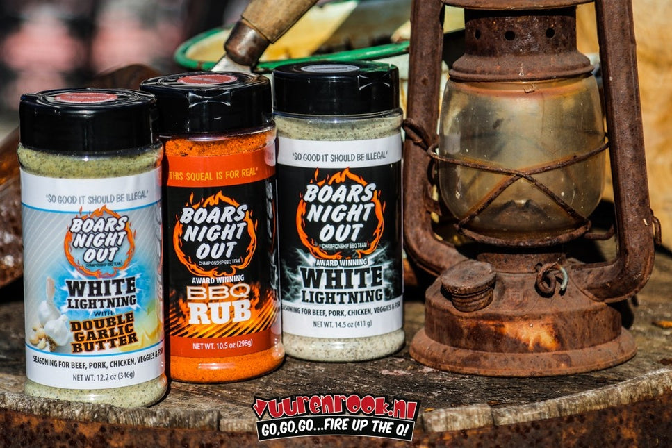 Boars Night Out White Lightning Double Garlic Butter Seasoning 12.2oz