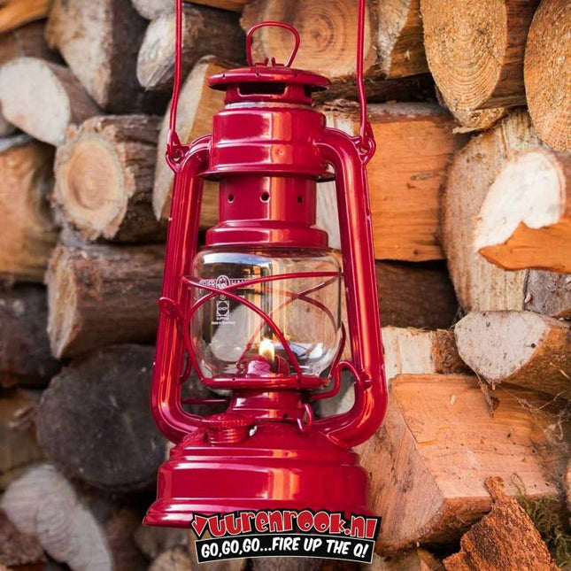 Original Feuerhand Storm Lantern Signal Red