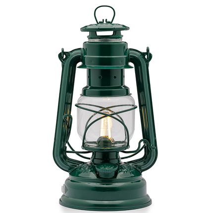 Original Feuerhand Storm Lantern Moss Green LED