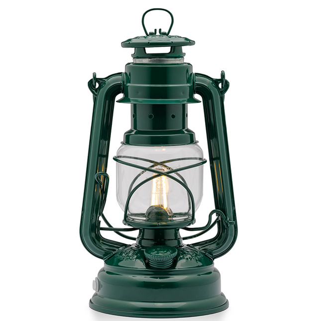 Original Feuerhand Storm Lantern Moss Green LED