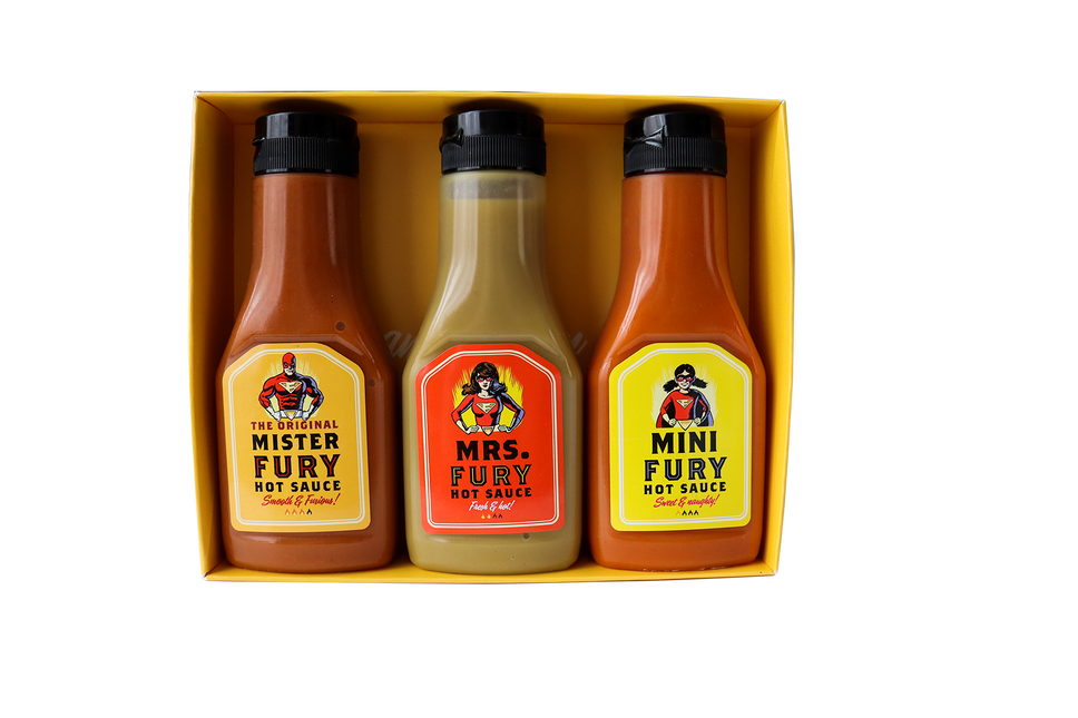 The Original Fury Hot Sauces Gift Box