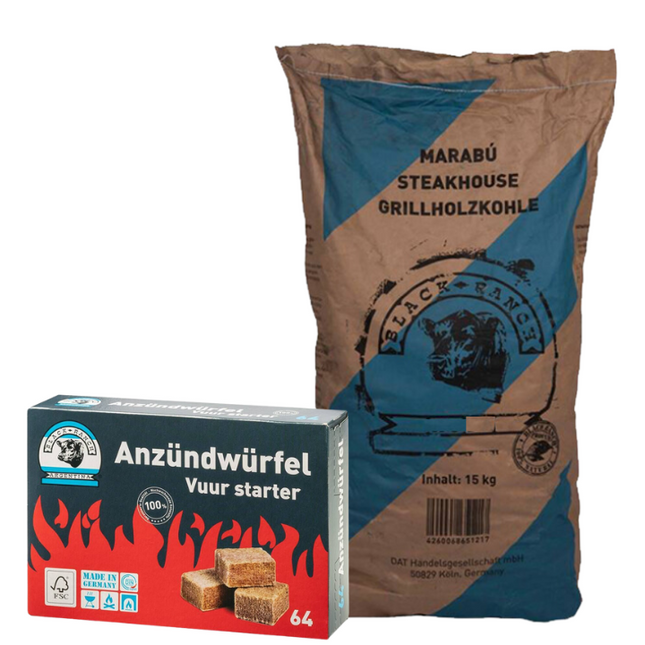 Black Ranch Marabu Houtskool 15 kg