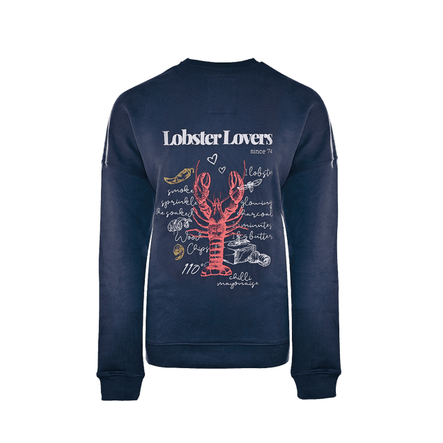 Big Green Egg Oversized Sweater Lobster Lovers Dames Blauw