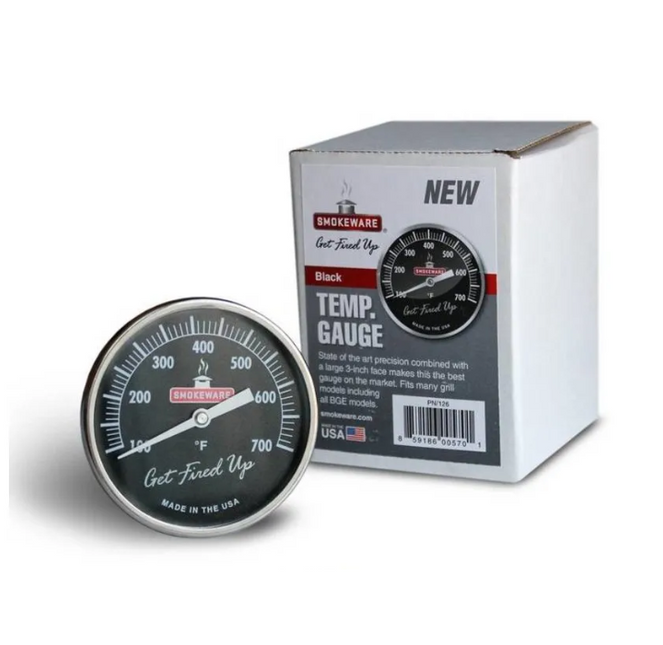 Smokeware Stainless Steel Thermometer Black °F 82mm