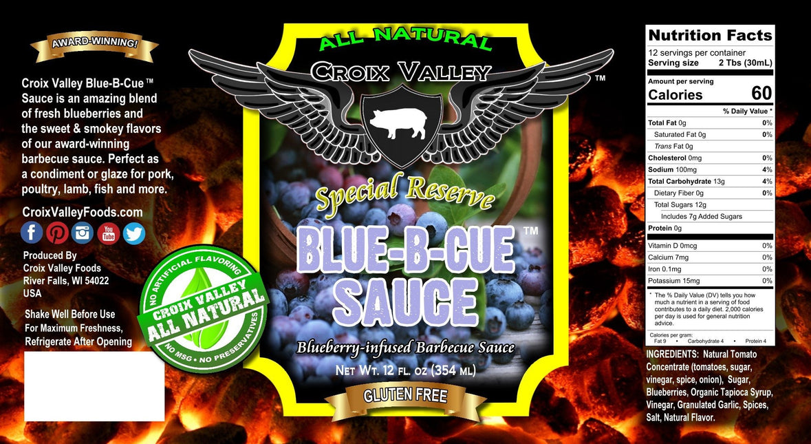 Croix Valley Blue-B-Cue BBQ Sauce 12 oz