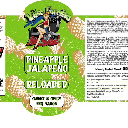 The Rose Garden Pineapple Jalapeno BBQ Sauce 500 ml