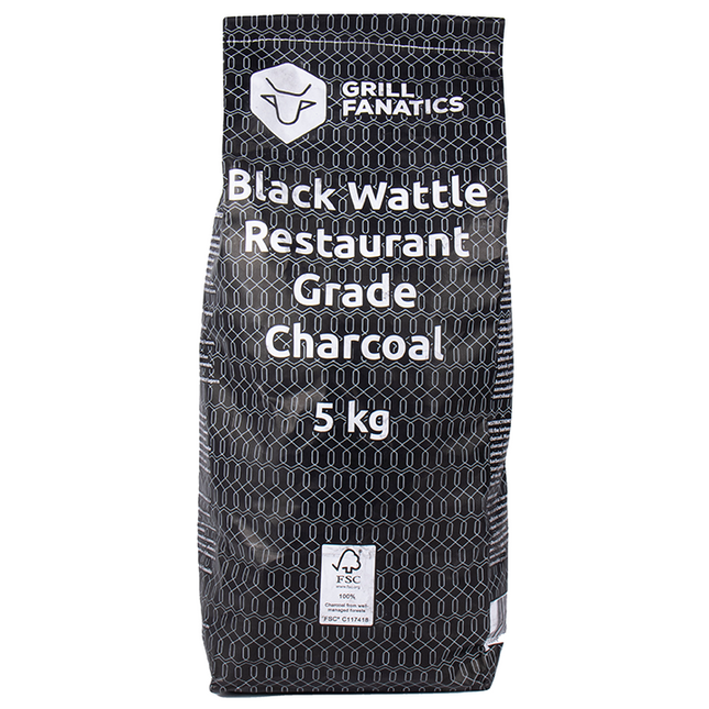 Grill Fanatics Restaurant Grade Charcoal Black Wattle 5 kg