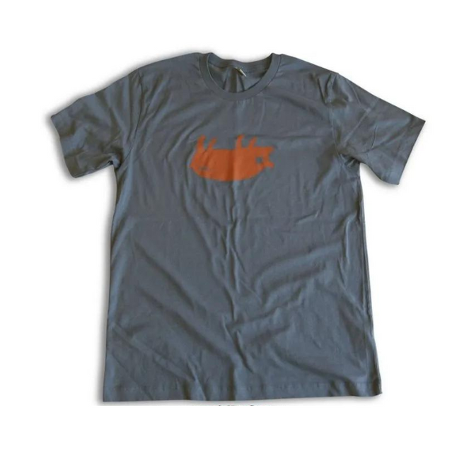 PK Grills Pig Tee Shirt in Asphalt Orange