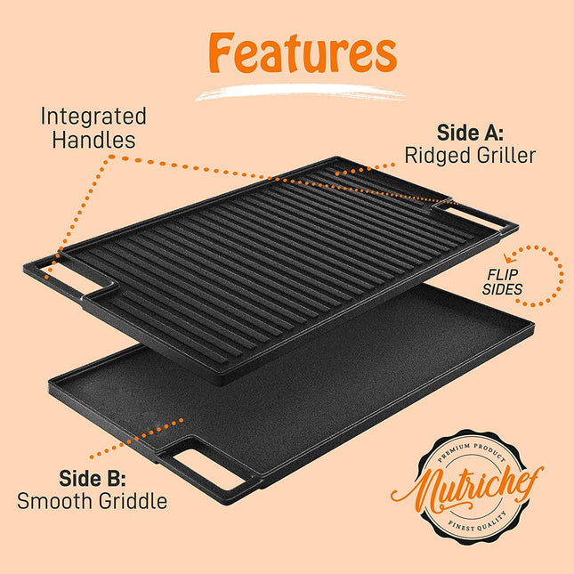 BBQnovation Double-sided Cast Iron Plancha