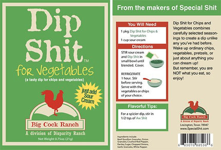 Big Cock Ranch Dip Shit for Vegetables