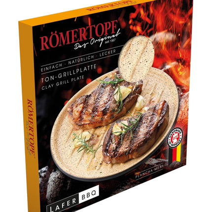 Römertopf Grill Plate Round with Ridges