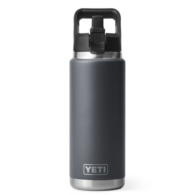 Yeti Rambler 26 Oz Straw Bottle Charcoal