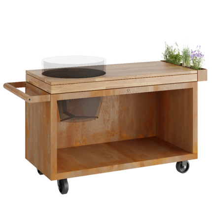 OFYR Kamado Table Corten 135 PRO BGE