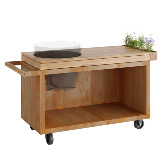 OFYR Kamado Table Corten 135 PRO BGE