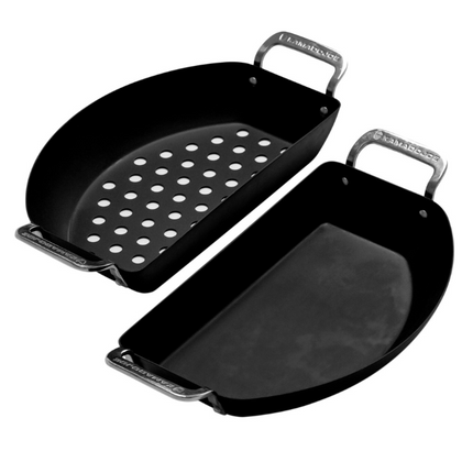 Kamado Joe Karbon Steel Half Moon Pan Set