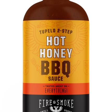 Fire&amp;Smoke Tupelo 2-Step Hot Honey BBQ Sauce 16.4 oz