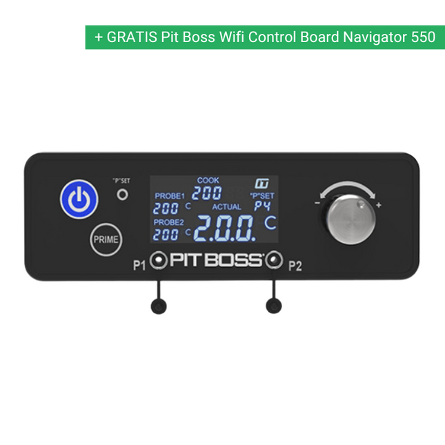 Pit Boss Navigator 550 Holzpelletgrill + KOSTENLOSER WLAN-Controller und Abdeckung