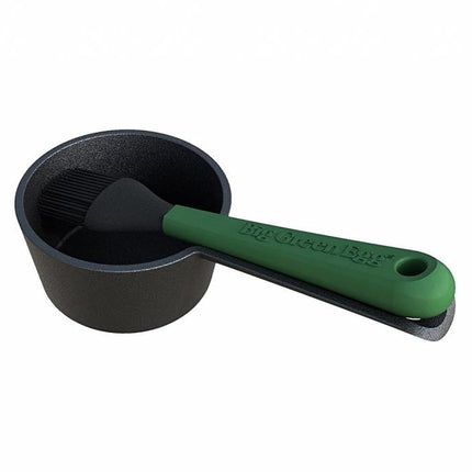 Big Green Egg  Pre-Seasoned Cast Iron Sauce Pot + Basting Brush