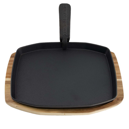 The Bastard Sizzling Plate & Holder Cast Iron L/M