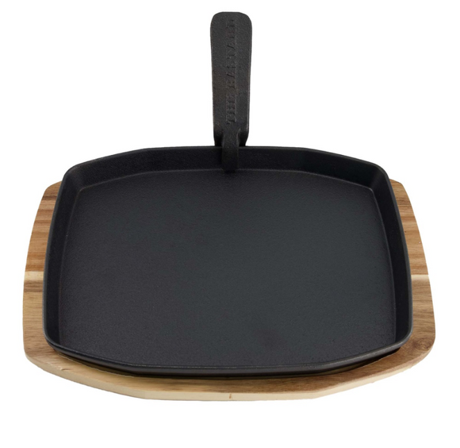 The Bastard Sizzling Plate & Holder Cast Iron L/M