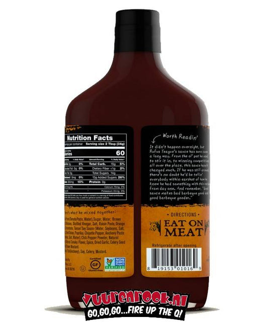 Rufus Teague Touch O' Heat BBQ Sauce 16oz