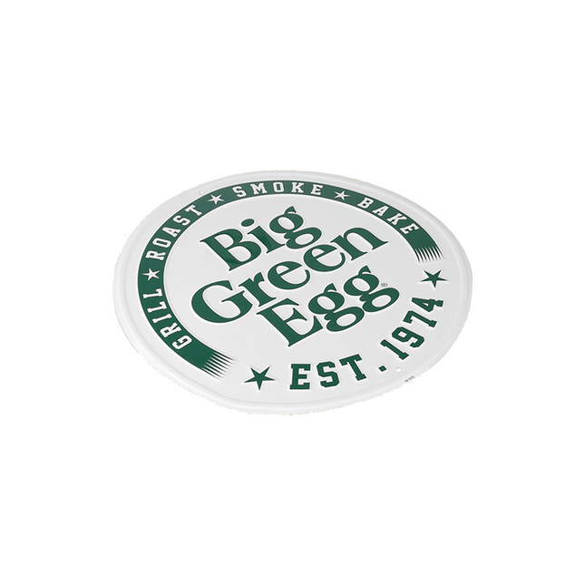 Big Green Egg Round Text Board White EST. 1974