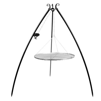 Cookking Tripod with Pulley and Stainless Steel Grid 200 cm