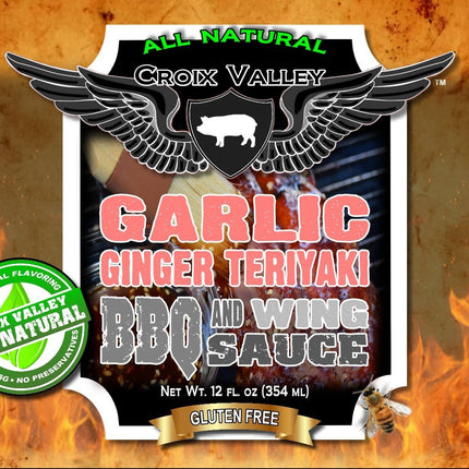 Croix Valley Garlic Ginger Teriyaki BBQ &amp; Wing Sauce 12 oz 