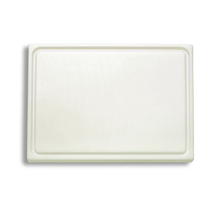 F-Dick Plastic Cutting Board with Drip Edge HACCP White