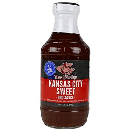 Three Little Pigs Kansas City Sweet BBQ Sauce 19.5oz