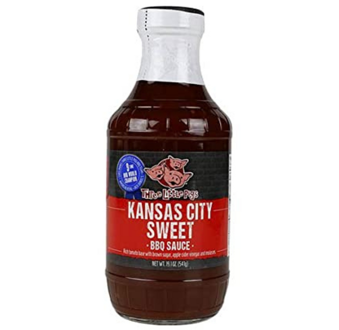 Three Little Pigs Kansas City Sweet BBQ Sauce 19.5oz