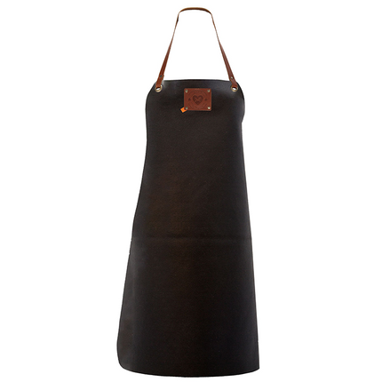 Xapron Leren Dames Schort Bovine Black