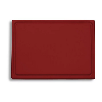 F-Dick Plastic Cutting Board with Drip Edge HACCP Red