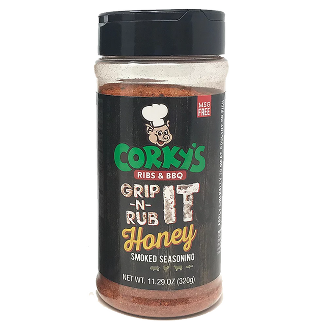 Corky's BBQ Grip-N-Rub Honey Smoked Seasoning 11 oz